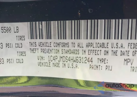 2017 Jeep Cherokee Limited 4X4 from USA, damaged, VIN 1C4PJMDS4HW631244